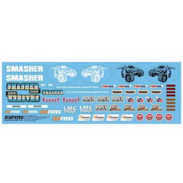 FMS 12402bu Smasher Decal Sheet