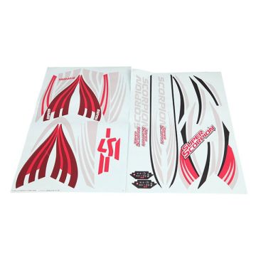 FMS 90mm Super Scorpion Stickers Red