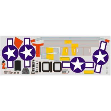 FMS P51 V7/V8 Red Tail Decal Sheet