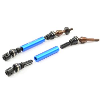 Fastrax Aluminium Adjustable Front Driveshafts (2) fits Traxxas Slash/Stampede 4x4