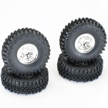 FTX Outback Mini X 2.0 Grabber Mounted Tyres/Chrome Wheels