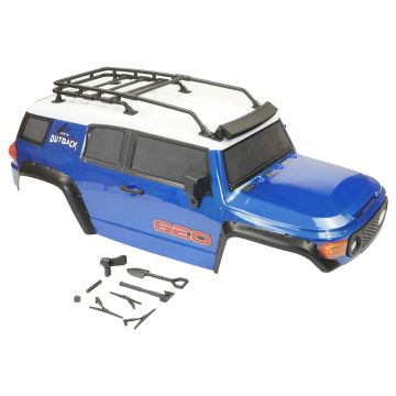 FTX Outback Geo 4x4 Land Cruiser 1/10 RC Car Body Shell, Acc’s & Decals - Blue
