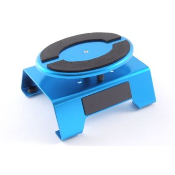 Blue Aluminium Locking Rotating Car Maintenance Pit Stand with Magnetic Strips