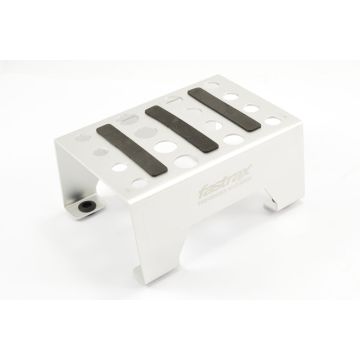 Fastrax Silver Anodised Aluminium Car Pit Stand for RC Cars