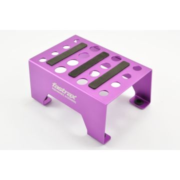 Fastrax Purple Anodised Aluminium Car Pit Stand for RC Cars