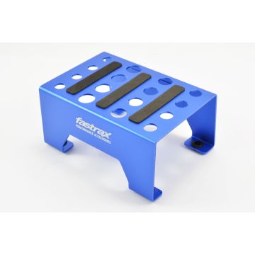 Fastrax Blue Anodised Aluminium Car Pit Stand for RC Cars