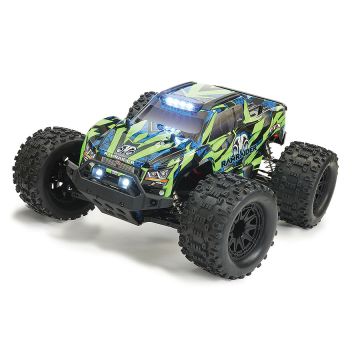 FTX 1:10 Ramraider Brushless 4x4 RTR RC Monster Truck w/LED Lights - Green/Blue