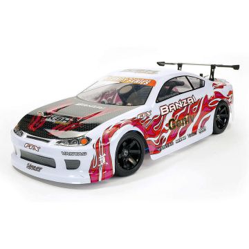 FTX 1:10 Banzai S15 Nissan Silvia Style 4WD RTR RC Nitro Drift Car - White
