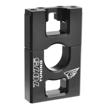 Corally Center Diff Bulkhead Swiss Made 7075 T6 Black 2 Piece Set