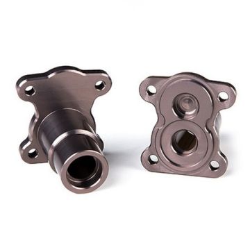 Gmade Aluminium Straight Axle (2) Adaptor Titanium Gray R1 Axle