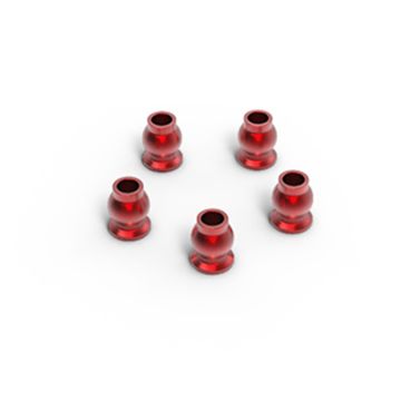 Gmade Aluminium Shock End Ball 5.8x7.3mm (Red) (5)