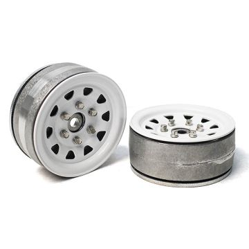 Gmade 1.9 SR04 Beadlock Wheels (Semigloss Silver) (2)