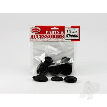 Guillow 1 1/2in Plastic Half Wheel (8 1/2 wheels) Balsa Model Aircraft Accessories