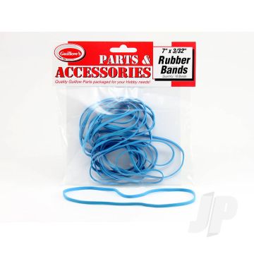 Guillow 7inx3/32in Rubber Band (10 rubber bands) Balsa Model Aircraft Accessories