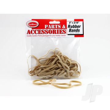 Guillow 8inx3/16in Rubber Band (10 rubber bands) Balsa Model Aircraft Accessories