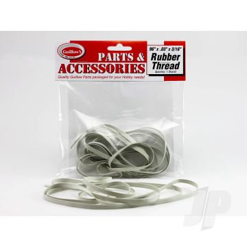 Guillow 96inx.03inx3/16in Rubber Thread Balsa Model Aircraft Accessories