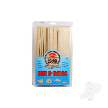 Guillow Box of Balsa, Small, Random Sizes (1 lb box) for Balsa Model Aircraft
