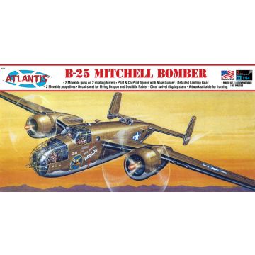 Atlantis Models 1:64 B-25 Flying Dragon w/Stand Plastic Model Kit