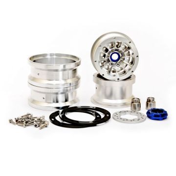 HoBao OFNA DC-1 CNC Aluminium  Beadlock 1.9" 6-Spoke Wheels Silver (2)
