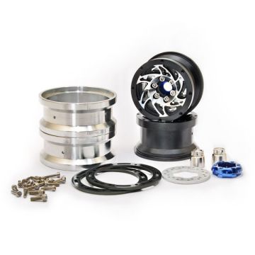 HoBao OFNA DC-1 CNC Aluminium  Beadlock 1.9" Wheels Black (2)