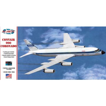 Atlantis Models 1:135 Convair 990 Jet Airliner NASA Markings Plastic Model Kit