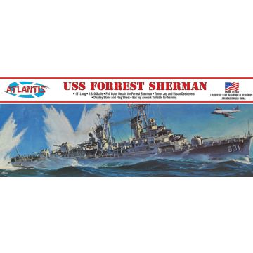 Atlantis Models 1:319 USS Forrest Sherman Destroyer Ship Plastic Model Kit