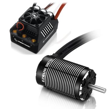 Hobbywing Combo Ezrun Max6 V3 ESC 5687-1100kv Motor (Black) 8mm