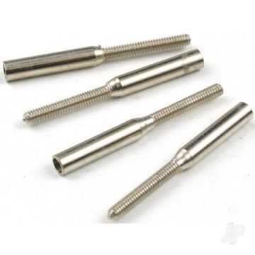 JP M2 Solder Pushrod Linkage Threaded Extenders (4pcs) | For RC Model Planes
