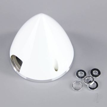 JP 51mm White Spinner (with Aluminium Back Plate) For RC Model Plane