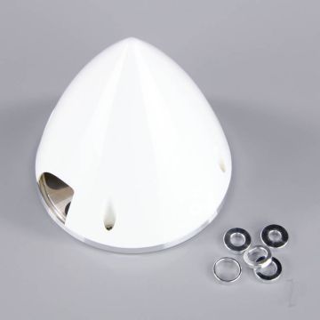 JP 102mm White Spinner (with Aluminium Back Plate) For RC Model Plane