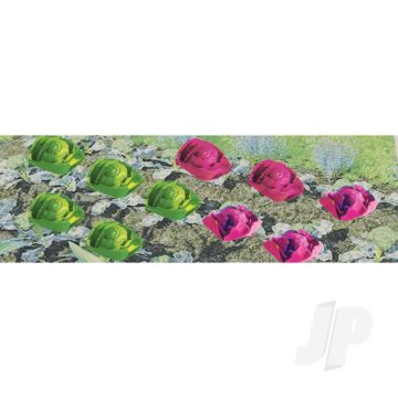 JTT 95527 Cabbage & Lettuce, 1/4" width, HO-Scale, (20 pack) For Scenic Diorama Model Trains