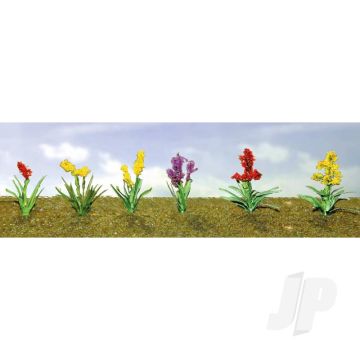 JTT 95560 Assorted Flower Plants 2, O-Scale, (10 pack) For Scenic Diorama Model Trains
