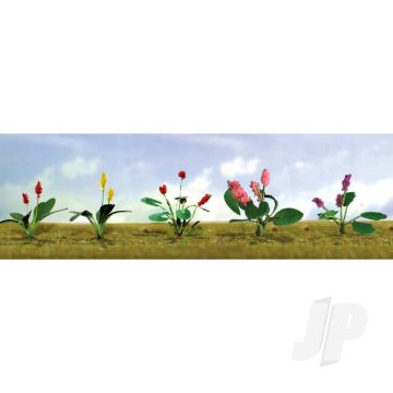 JTT 95561 Assorted Flower Plants 3, HO-Scale, (12 pack) For Scenic Diorama Model Trains