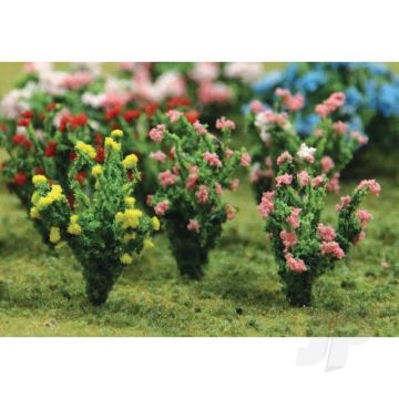 JTT 95607 Hibiscus, HO-Scale, (18 pack) For Scenic Diorama Model Trains