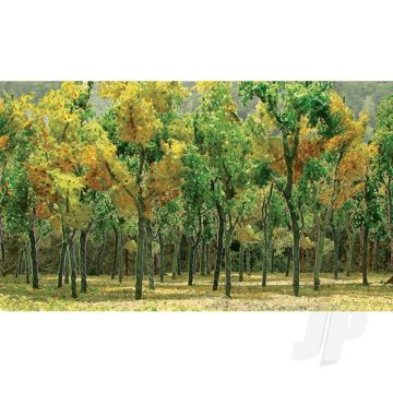 JTT 95622 Woods Edge Trees, Fall Mixed, N-Scale, (15 pack) For Scenic Diorama Model Trains