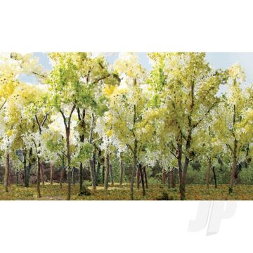 JTT 95625 Woods Edge Trees, Beige Green, N-Scale, (15 pack) For Scenic Diorama Model Trains