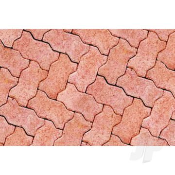 JTT 97431 Interlocking Paving, 1/48, O-Scale, (2 pack) For Scenic Diorama Model Trains