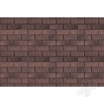 JTT 97440 Asphalt Shingle, 1/100, HO-Scale, (2 pack) For Scenic Diorama Model Trains