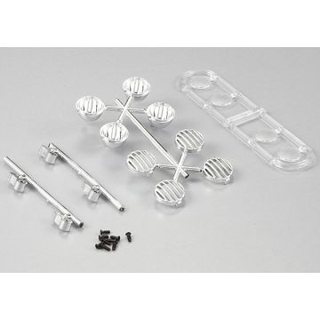 Killerbody RC Car Chrome Light Set For Roof Rack Type A