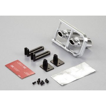 Killerbody RC Car Chrome Type A Oval Exhaust Pipe w/O Led