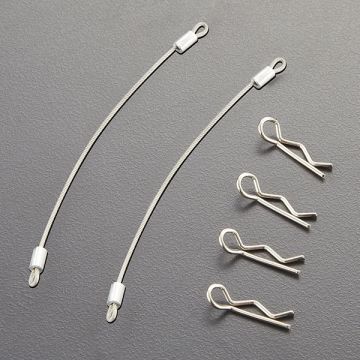 Killerbody RC Car Body Rope W/Clip Set (Metal) 100mm