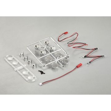Killerbody RC Car Chrome Spot Lights W/Led Unit Set (4)