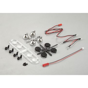 Killerbody RC Car Black Spot Lights W/Led Unit Set (4)