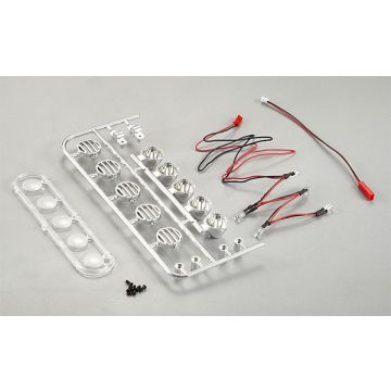 Killerbody RC Car Chrome Spot Lights W/Led Unit Set (5)