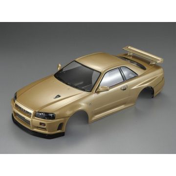 Killerbody RC Car Nissan Skyline R34 195mm Finished Body-Gold