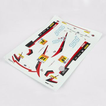 Killerbody RC Car Subaru BRZ R&D Sport Decal Sheet