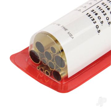 K&S 3400 Round Brass Telescopic Tube Small OD Assortment Pack 12" x .014"