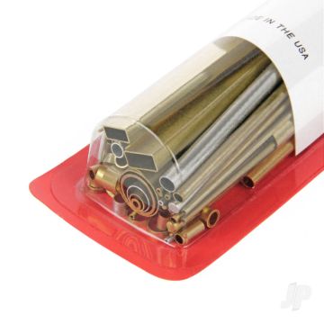 K&S 3408 Brass Aluminium Copper Stainless Rod Tube Bar Cutoffs Assortment Pack