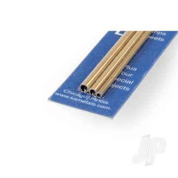 K&S 5075 Bendable Soft Round Brass Tube 3/32" & 1/8" & 5/32" x 12" (1 each)