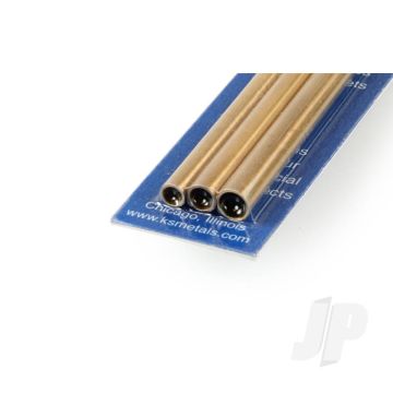 K&S 5076 Bendable Soft Round Brass Tube 3/16" & 7/32" & 1/4" x 12" (1 each)